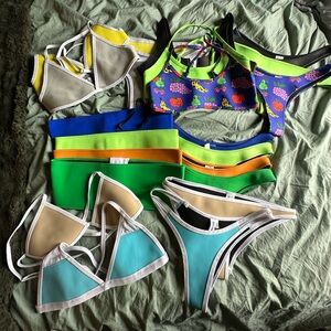 HOAKA NEOPRENE BIKINI BUNDLE SET OF 11 full bikini sets + 1 extra bottom